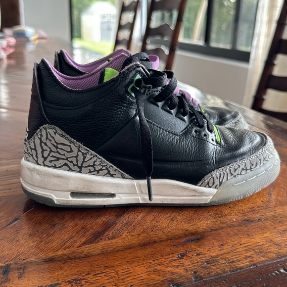 jordan 3 purple and green
